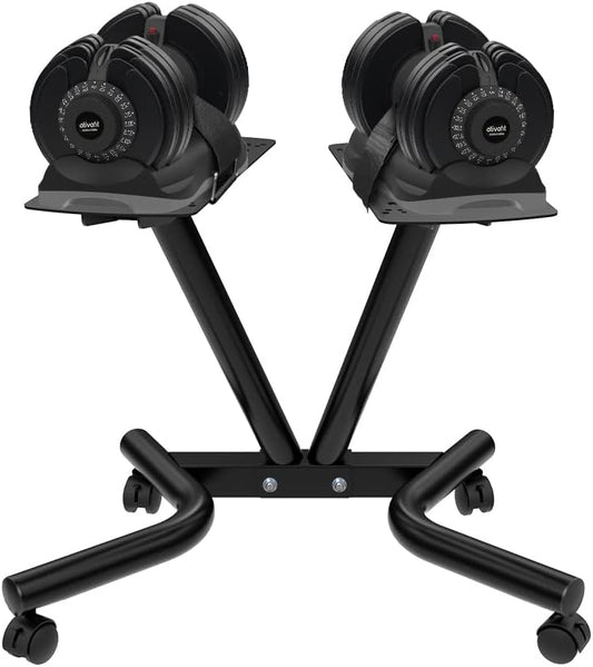 Dumbbell Stand Fitness Dial Dumbbell Rack with Adjustable Belt for Home Gym Set