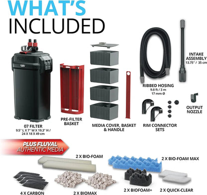 Perfomance Canister Filter - for Aquariums Up to 100 Gallons - Aquarium Canister Filter
