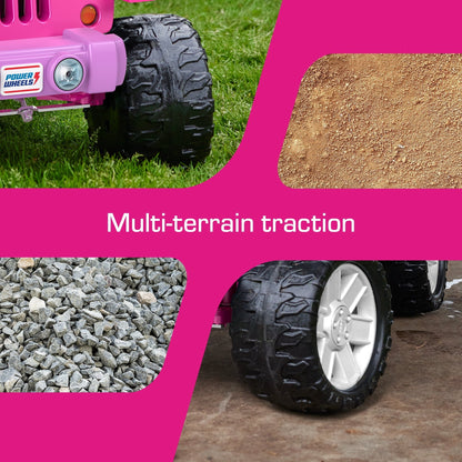 Power Wheels Barbie Jeep Wrangler Ride-on, 12 V, Max Speed: 5 mph