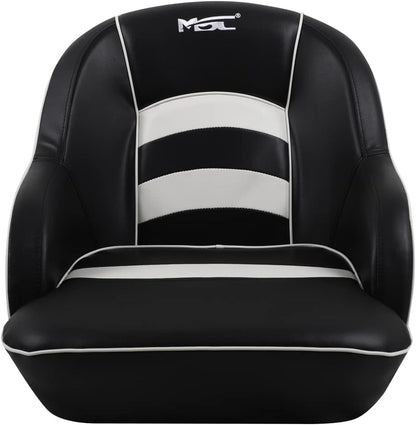 Bucket Pontoon Boat Seat (White/Blue)