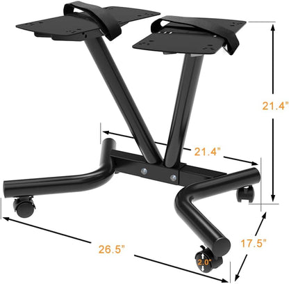 Dumbbell Stand Fitness Dial Dumbbell Rack with Adjustable Belt for Home Gym Set