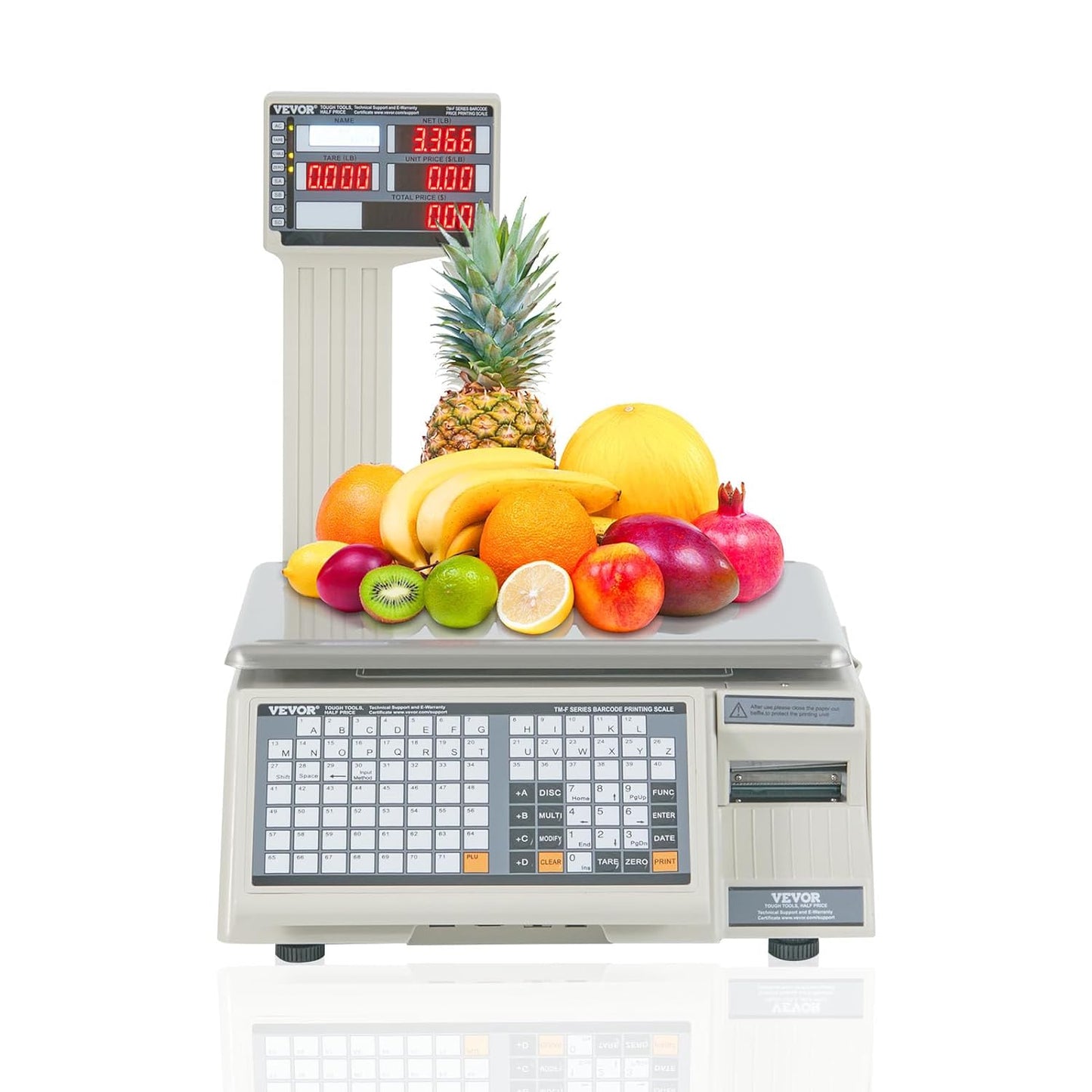 Electronic Price Computing Scale, 66 LB Digital Deli Weight Scales, LED Digital Commercial Food Fruit Meat Produce Counting Weight, for Retail Outlet Store, Kitchen, Restaurant Market, Farmer