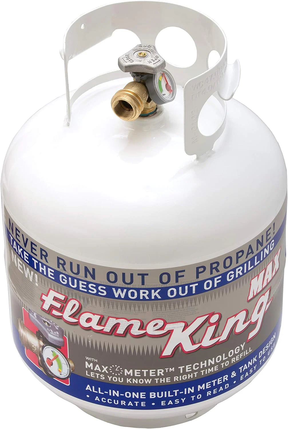 Pound Steel Propane Tank Cylinder with OPD Valve and Built-in Gauge, 20 lb Vertical-Flame King