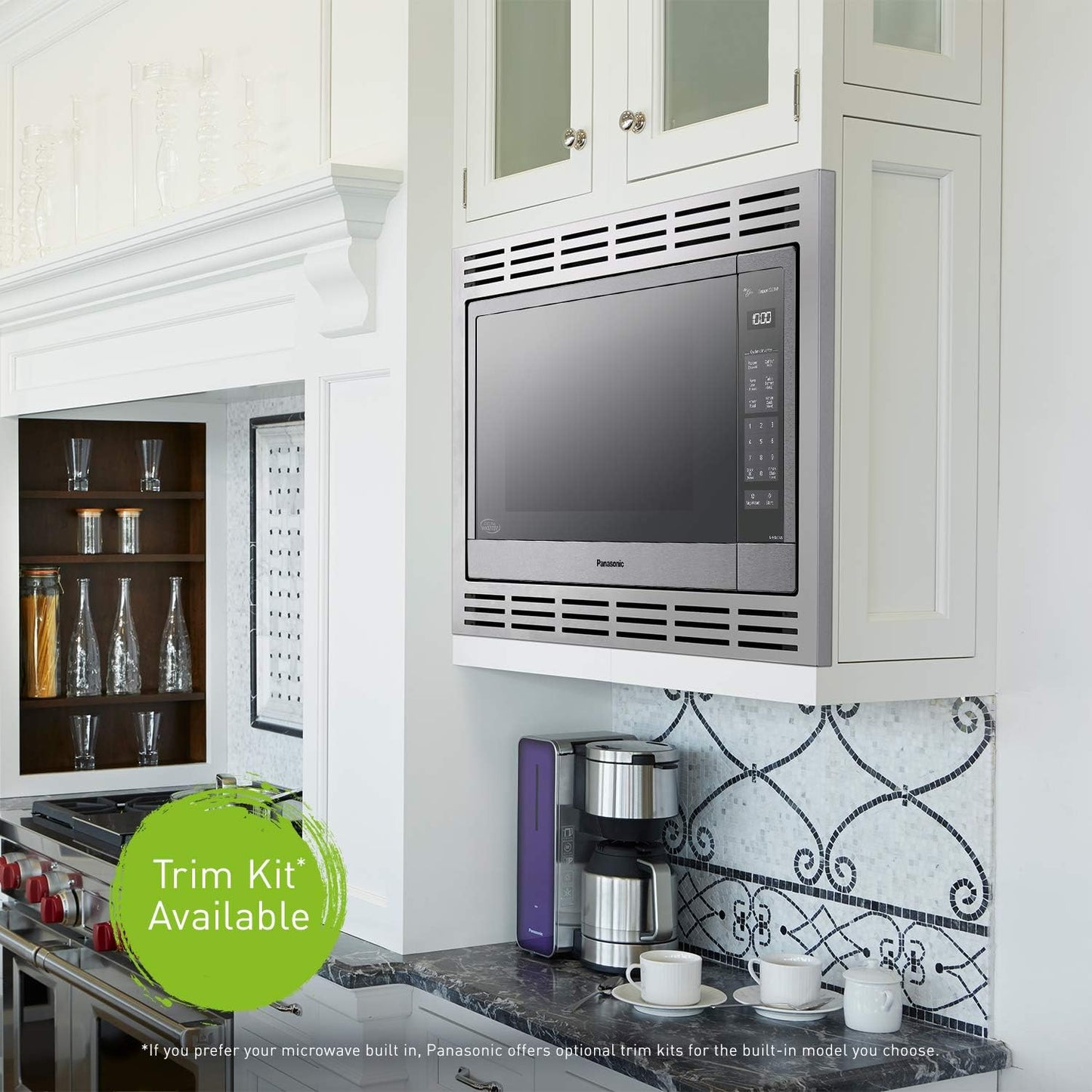 Panasonic Microwave Oven NN-SN966S Stainless Steel Countertop/Built-In with Inverter Technology and Genius Sensor, 2.2 Cubic Foot, 1250W