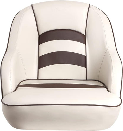 Bucket Pontoon Boat Seat (White/Blue)