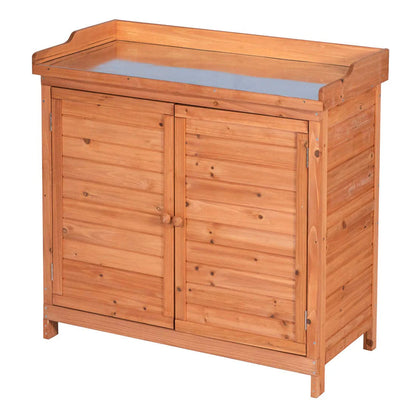 Outdoor Garden Patio Wooden Storage Cabinet Furniture Waterproof Tool Shed