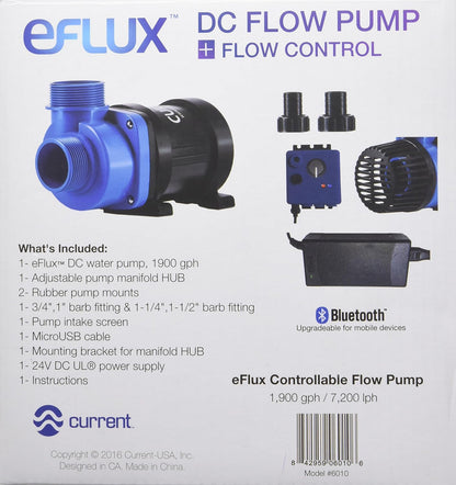 DC Flow Pump with Control 3170 GPH | Loop Controllable Aquarium DC Return 635-3170 GPH | Quiet, Submersible or External | Fish Tank, Sump, Pond, Freshwater and Saltwater Marine Use