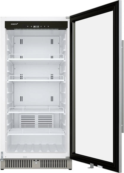 EdgeStar VBM101 22" Wide 10.1 Cu. Ft. Commercial Beverage Merchandiser – Stainless Steel, Temp Alarm, Reversible Door