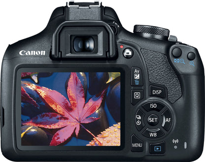 Canon – EOS Rebel T7 DSLR Video Camera with 18 55mm Lens – Black