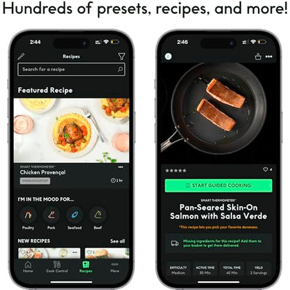 CHEF iQ Sense Smart Wireless Meat Thermometer with 3 Ultra Thin Probes, Unlimited Range Bluetooth Meat Thermometer, Digital Food Thermometer for Remote Monitoring of BBQ Grill, Oven: Home & Kitchen