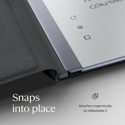 reMarkable 2 – 10.3” Paper Tablet with Marker Plus and Polymer Weave Book Folio – Gray