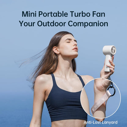Portable Handheld Fan,Speed(1-100) Adjustable Turbo Mini Fan,5000mAh Battery Rechargeable Personal Fan with Metal Body,Digital Display,Gifts for Women Men Travel/Camping/Outdoor-Grey