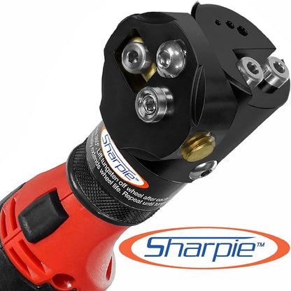 DXCL Hand-Held Cordless Tungsten Sharpener Grinder, Adjustable 15°- 45°, Diamond Ground Tapers (Auburn Red/Auburn R