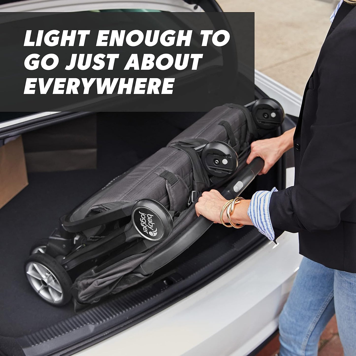 City Tour 2 Ultra-Compact Travel Stroller, Jet, Lightweight, Foldable, Ideal for Traveling