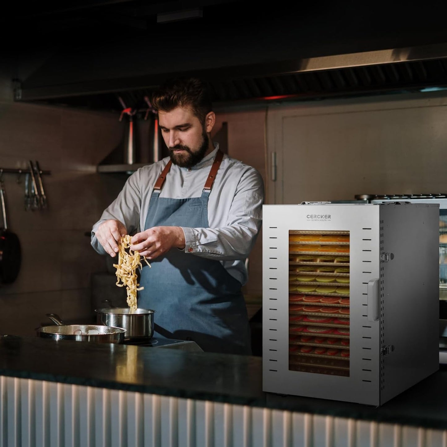 Commercial Food Dehydrator 16 Trays 1500W 70-190°F Large