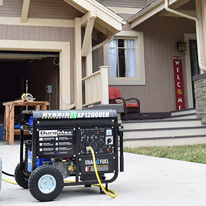 DuroMax XP12000EH Dual Fuel Generator – 12,000W Gas/Propane, 457cc 4-Stroke Engine, EPA/CARB Compliant