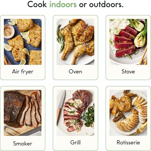 CHEF iQ Sense Smart Wireless Meat Thermometer with 3 Ultra Thin Probes, Unlimited Range Bluetooth Meat Thermometer, Digital Food Thermometer for Remote Monitoring of BBQ Grill, Oven: Home & Kitchen