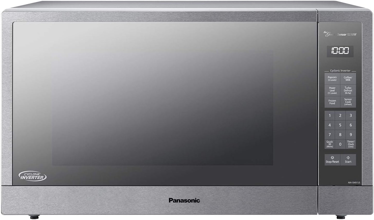 Panasonic Microwave Oven NN-SN966S Stainless Steel Countertop/Built-In with Inverter Technology and Genius Sensor, 2.2 Cubic Foot, 1250W